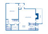 1 bedroom floor plan B 1 bedroom floor plan B at The Willows on Rosemeade, Dallas, TX, 75287